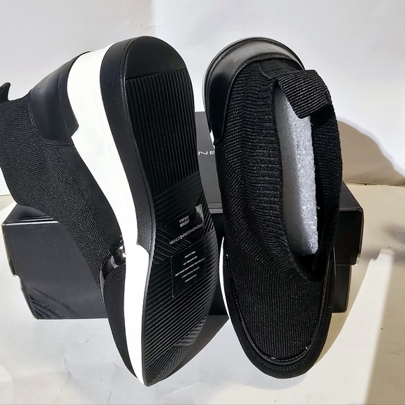 French Connection women's starr wedge sneaker  Black color size 7.5. New with b - Picture 7 of 11